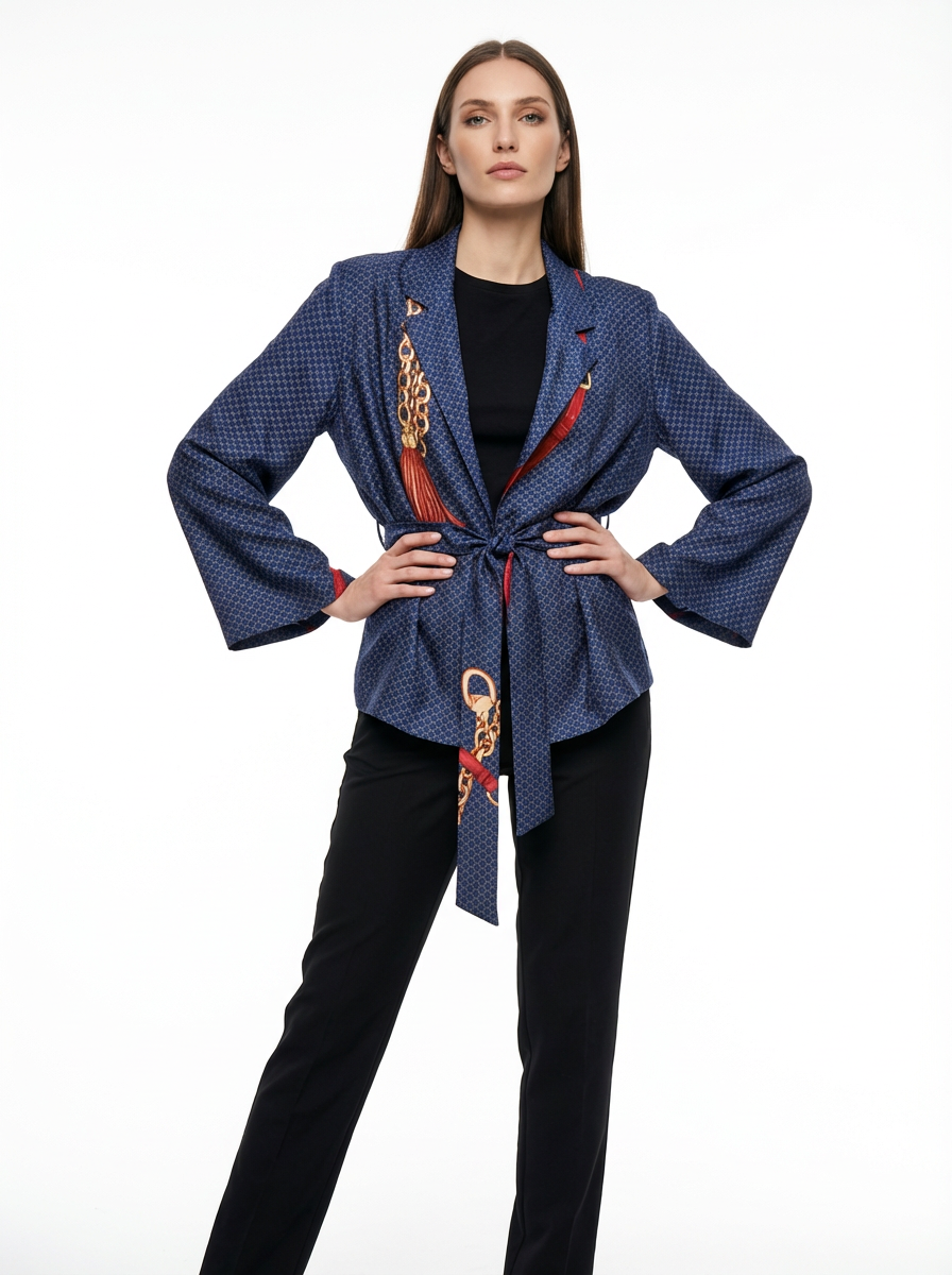 Navy Wrap Jacket