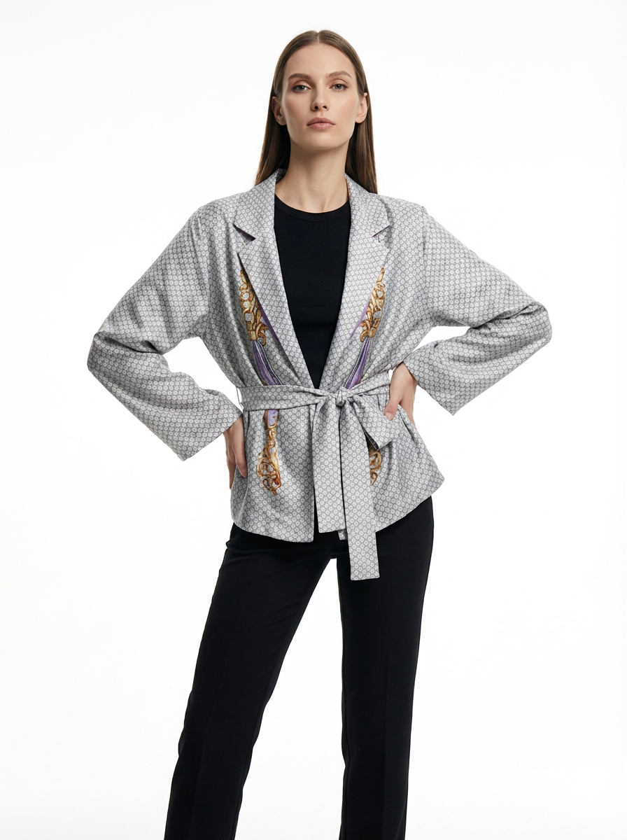 Grey Wrap Jacket