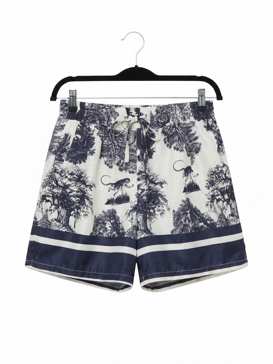 Blue short set