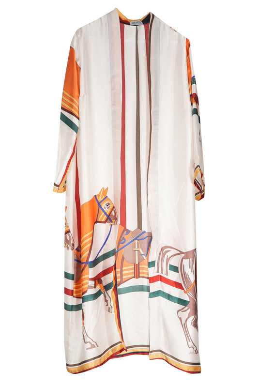 Equestrian Blanco Kaftan