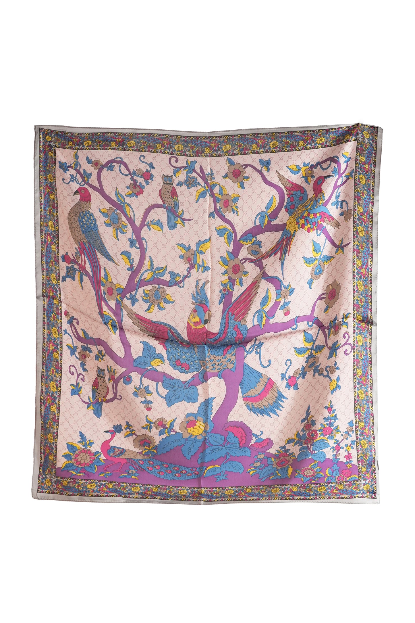 Uccelli Pink Scarf
