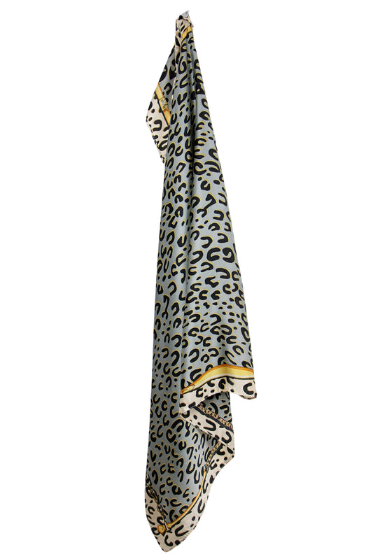 Grey leopard Scarf
