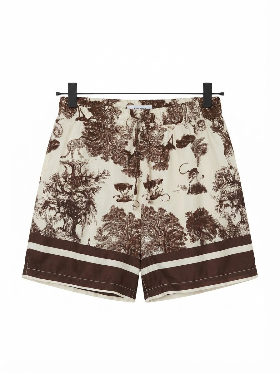 Brown short set